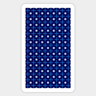 Blue Infinite Symmetry Pattern Magnet